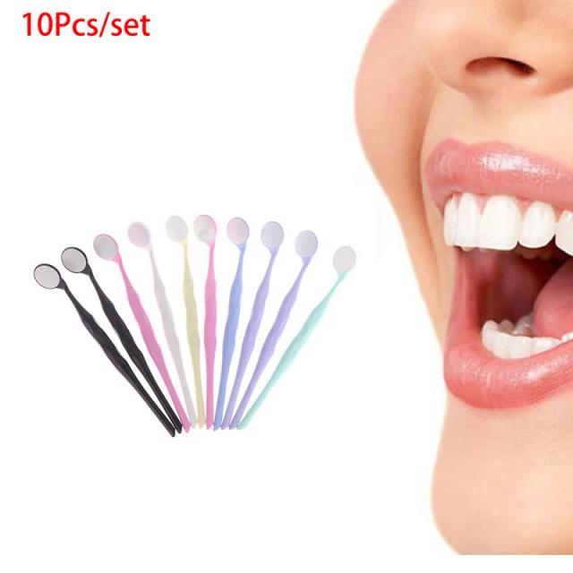 10Pcs Dental Double sided Mouth Mirrors Premium Front Surface Mouth Exam Reflector Oral Mirror Tooth Whitening on Productcaster.