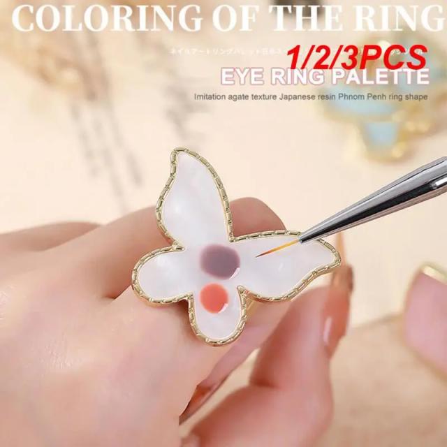 1/2/3PCS Newest Luxury Eyelash Extension Jade Glue Ring Professional Pretty Lash Grafting Blossom Holder Nail Art Pigment Mix on Productcaster.