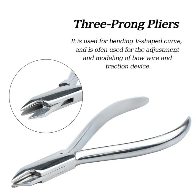 Dental Orthodontic Three Jaw Plier Three-Prong Forcep for Shaping and Bending Steel Wire Dentistry Clinic Supplies on Productcaster.