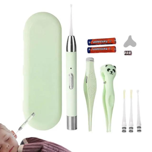 Ear Pick Kids Ear Wax Removal With Lighting Mode Visible Ear Cleaner Earwax Removal Kit Battery Powered/USB Charging Model on Productcaster.