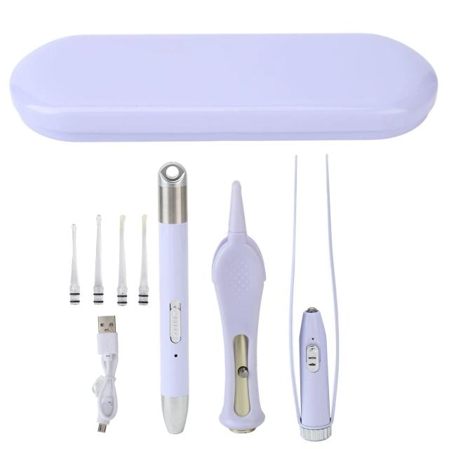 Ear Wax Removal Kit Ear Tweezer Excellent Cleaning Effect Portable Visible Rechargeable Glowing Ear Pick Easy Clean for Kids on Productcaster.