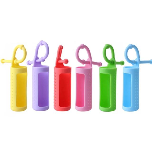 6pcs Silicone Roller Bottle Sleeve 10ML Roller Bottle Cover with Hanging Rope for Carrying Essential Oil on Productcaster.