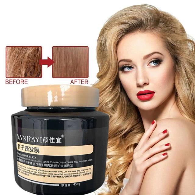 450g Caviar Hair Mask Keratin Treatment Hair Root Repair Conditioner Conditioner Frizz Moisturizing Hair Care I9L0 on Productcaster.