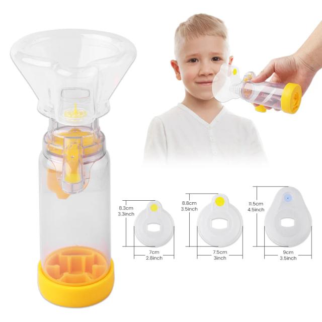 Automizer Asthma Spacer Inhaler Spacer Mist Storage Compressor Aerosol Cabin Nebulizer Tank with Mask Cup for Adult Child Baby on Productcaster.