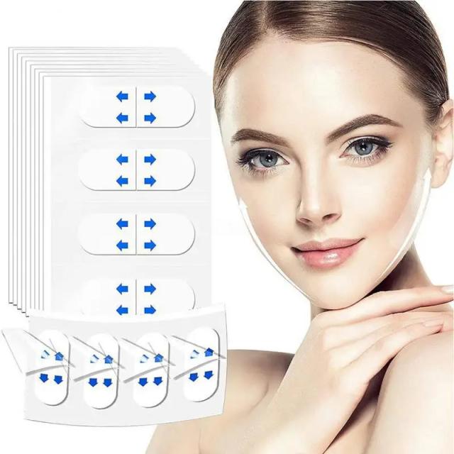 /10Sheets/Pack Waterproof V Face Makeup Adhesive Tape Invisible Breathable Lift Face Sticker Lifting Tighten Chin Dropship on Productcaster.