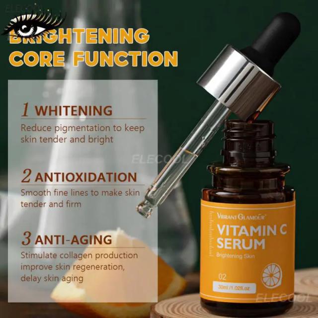 Face Serum Essential Oil Vitamin C Skin Oil Nature Face Serum Anti-Wrinkle Moisturizing Tight Whitening Skin Care Health 30ml on Productcaster.