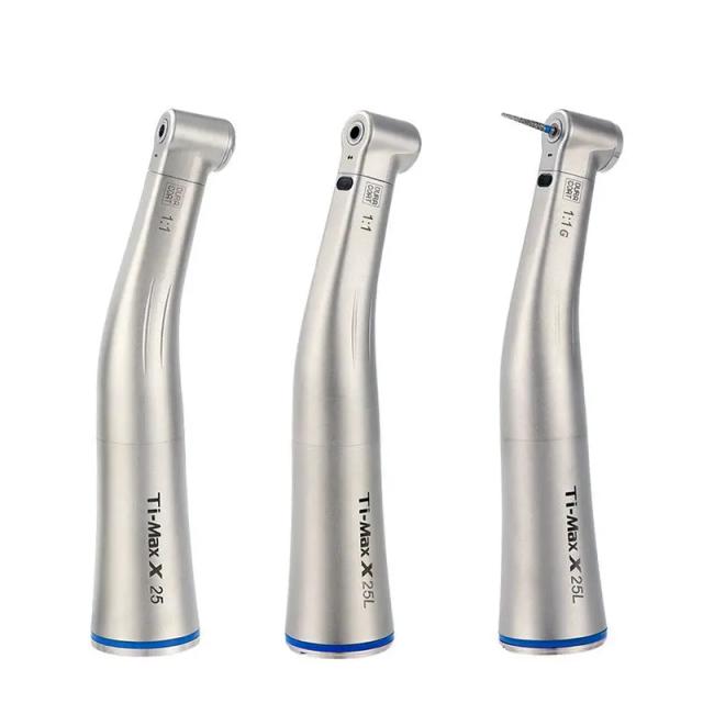 Dental Low Speed Handpiece Fiber Optical Handpiece LED Contra Angle X25 X25L 1:1Dental High Speed Handpiece on Productcaster.