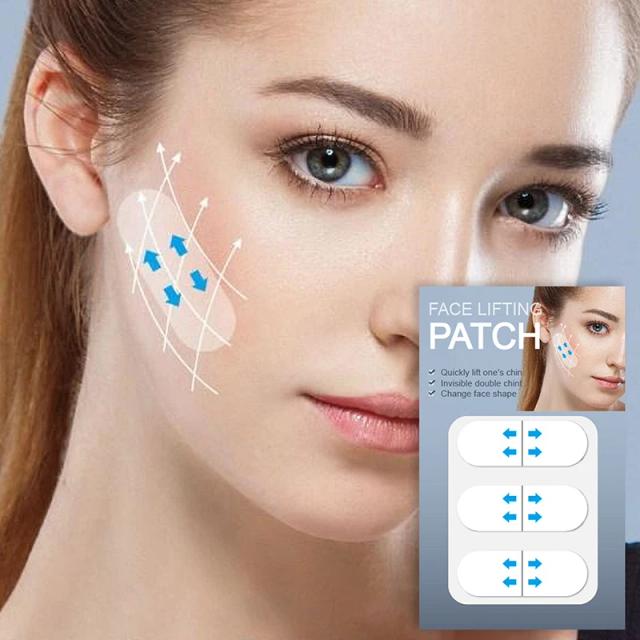 12Pcs Invisible V Face Lift Tapes Wrinkle Removal Sticker Face Forehead Neck Sticker Pad Anti Aging Patch Facial Slimming Mask on Productcaster.