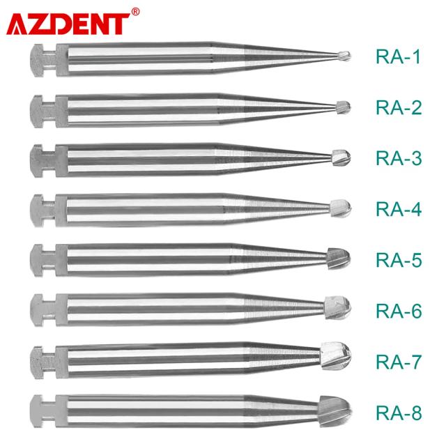 AZDENT 5pcs/Box Dental Tungsten Carbide Burs Low Speed Round RA Series For Dental Lab or Clinic Shank Dia.=2.35mm Length=22.5mm on Productcaster.