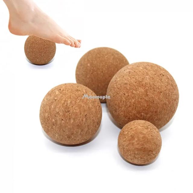 Cork Massage Ball Back Massage Foot Massager Yoga Ball Tension Release Therapy Myofascial Ball Relax Muscles Trigger Point on Productcaster.