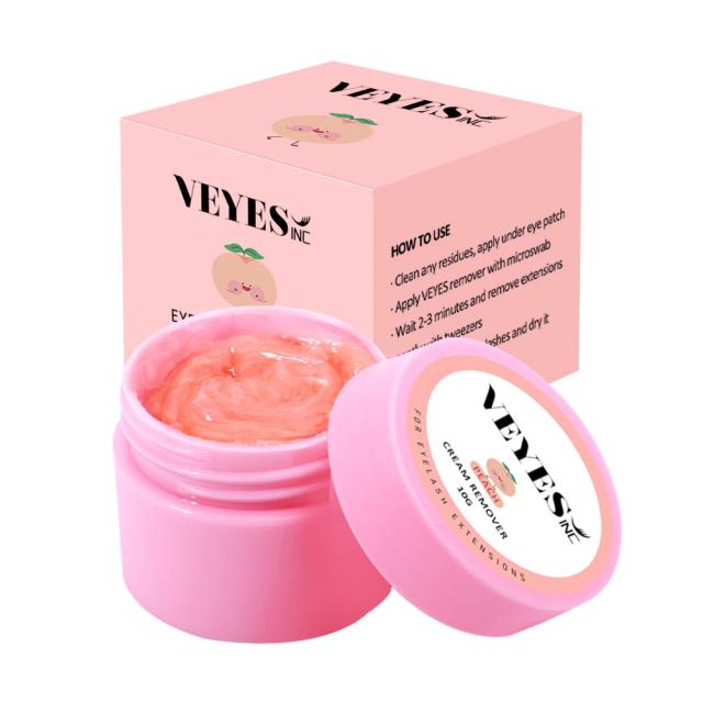 Veyes Inc Eyelash Extensions Remover Veyelash 10ml Peach Scents Glue RemoverLash Extensions Cream Remover for Makeup Beauty on Productcaster.