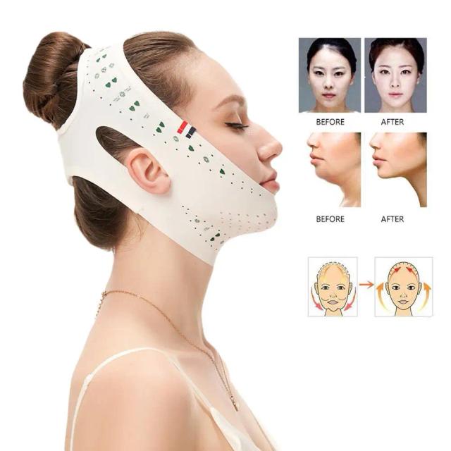 V Face Bandage Lift Up Belt Reduce Double Chin Face Facial Mask Breathable Lifting Sleeping Face Care Tapes Sculpting Skin M6D4 on Productcaster.