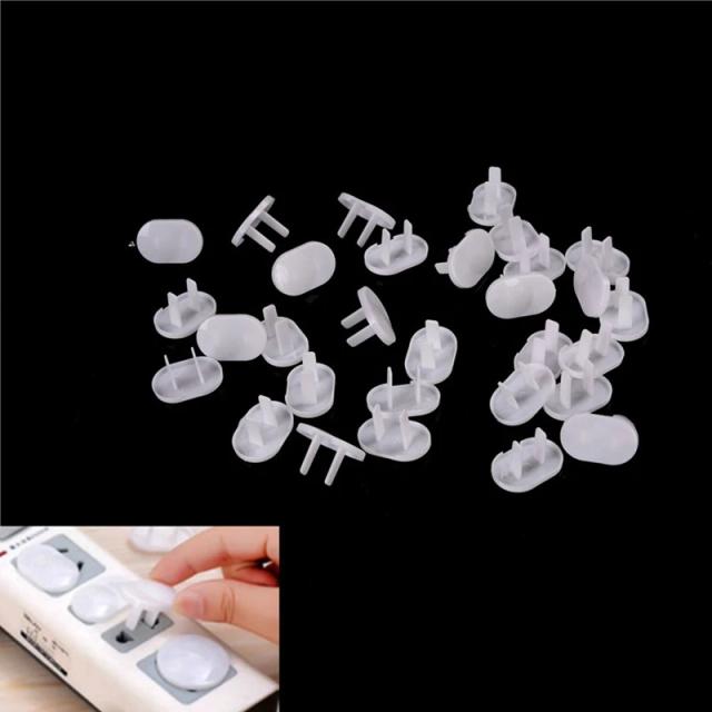 100Pcs Anti Electric Shock Plugs Protector Cover Cap Power Socket Electrical Outlet Baby Children Safety Guard Two Holes on Productcaster.