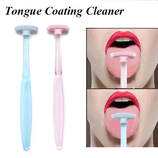 Silicone Tongue Cleaner Double-sided Design Tongue Cleaning Tool Washable Silicone Scraper Deep Oral Cleaning Care Products on Productcaster.