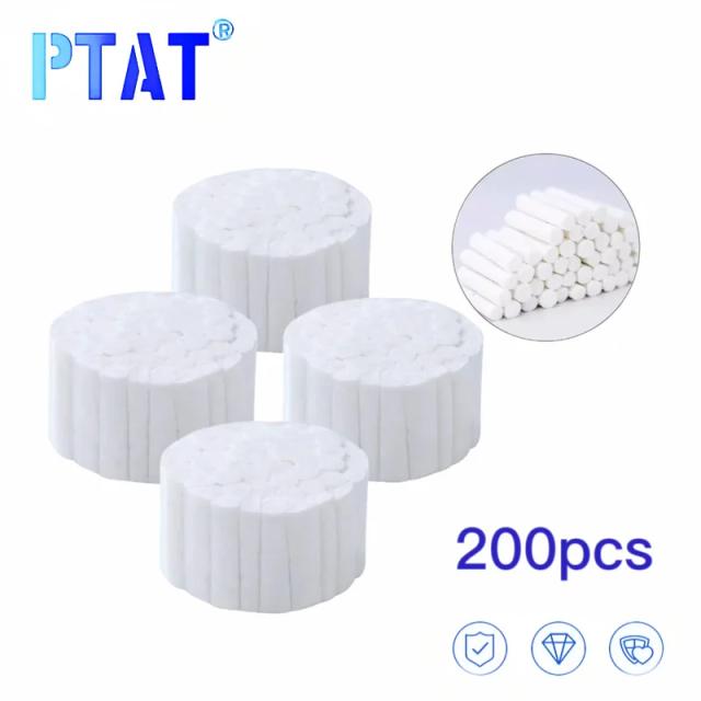 200pcs/4bags Dental Cotton Roll Surgical Cotton Rolls 100% Cotton High absorbent Dentist material Teeth Whitening Product on Productcaster.