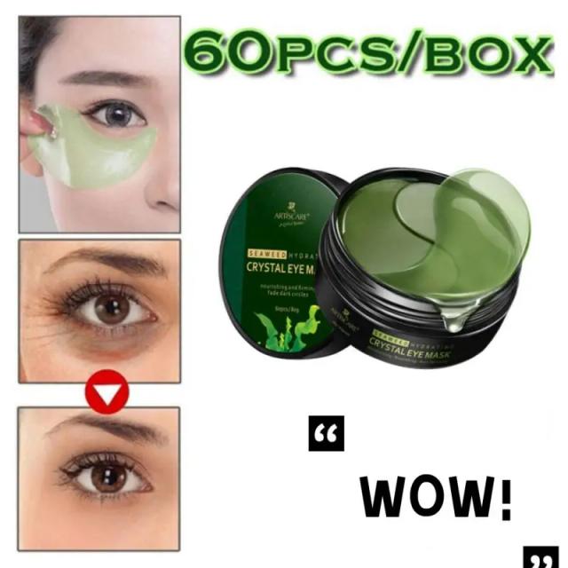 60pcs Seaweed/Black Pearl Collagen Eye Patches Remove Dark Circle Anti Wrinkle Sleep Eye Mask Moisturizing Eye Care Anti Wrinkle on Productcaster.