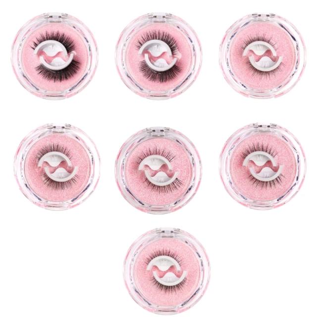 Q1QD Reusable Self Adhesive Eyelashes,Natural Look False Eyelashes Self Stick Waterproof with Dustproof Cover,No Glues Needed on Productcaster.