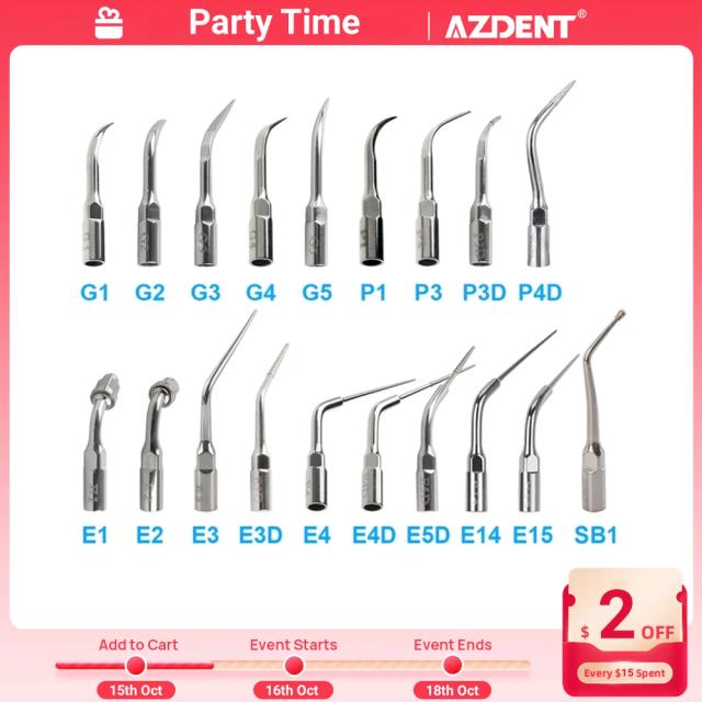 AZDENT Dental Ultrasonic Scaler Tip Scaling Periodontics Endodontics Endo Perio Scaling Tips G P E fit for EMS and WOODPECKER on Productcaster.