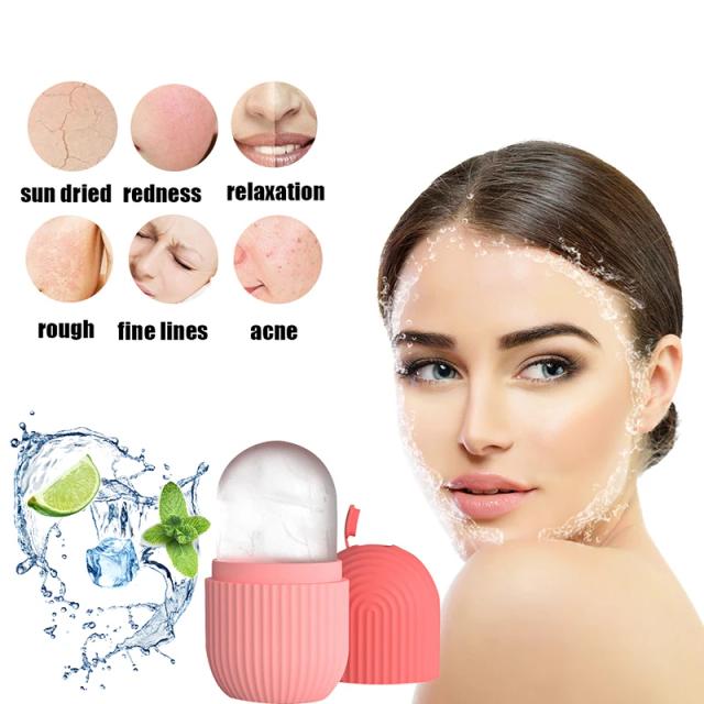 Silicone Ice Facial Roller Skin Care Beauty Lifting Contouring Tools Ice Cube Trays Face Reusable Face Massage Care Tool on Productcaster.