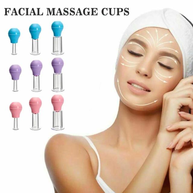 Facial Massage Cups Rubber Vacuum Cupping Skin Lifting Anti Cellulite Massager for Face Pvc Body Cups Skin Scraping Massage E1Y8 on Productcaster.