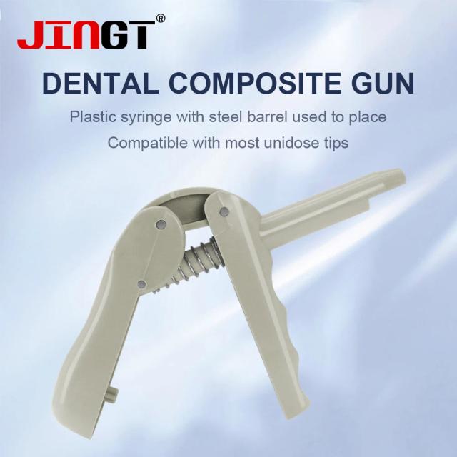 JINGT 1pcs Gray Dental Composite Gun for Precisely Dispensing Composite Resin to Repair and Restore Damaged or Decayed Teeth on Productcaster.