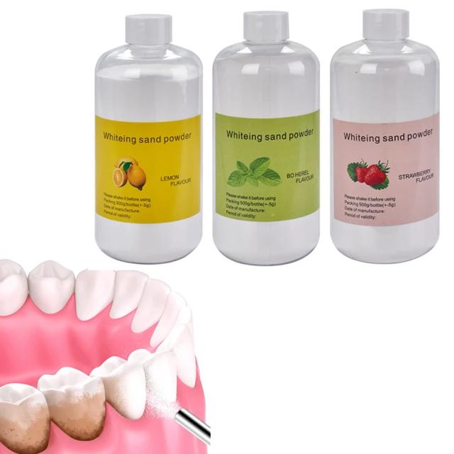 500g Teeth Polishing Powder Dental Cleaning Powder Air Flow Prophy Jet for Plaque Stain Removal Oral Care Cleaning Essence on Productcaster.