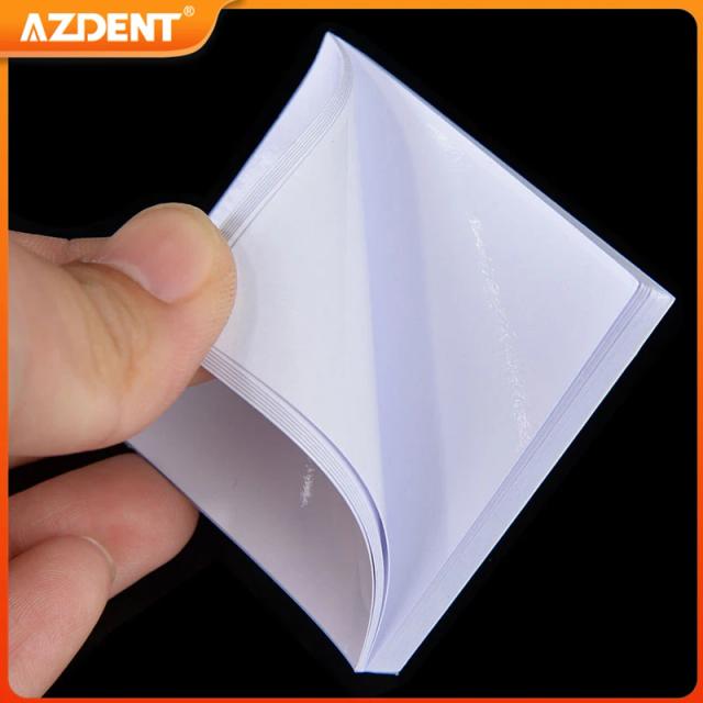 2x2‘’ 50 Sheets AZDENT Dental Mixing Pad Thickening White Cementing Paper Laboratory Cement Powder Mixing Paper Consumables on Productcaster.