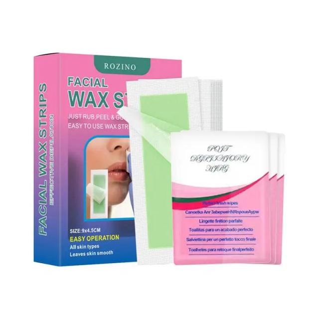 Facial Wax Strips 30Pcs Beeswax Face Hair Remover Hair Removal Waxing Products Long-lasting Face Hair Removal For Women on Productcaster.