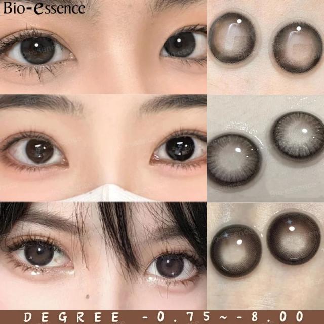 Bio-essence 1 Pair Dark Lenses Korean Style Colored Contact Lenses Myopia Lenses Black Lenses Fog Pearl Lens High Quality on Productcaster.