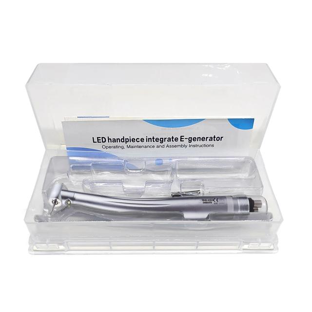 NSK Dental LED High Speed Handpiece With Lights E-generator Integrated Standard Torque Head Push Button 3 Water Spray 2/4 Holes on Productcaster.