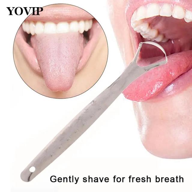 Tongue Scraper Stainless Steel Oral Tongue Cleaner Tool Oral Hygiene Care Tools Professional Reduce Bad Breath Fresh Breath on Productcaster.