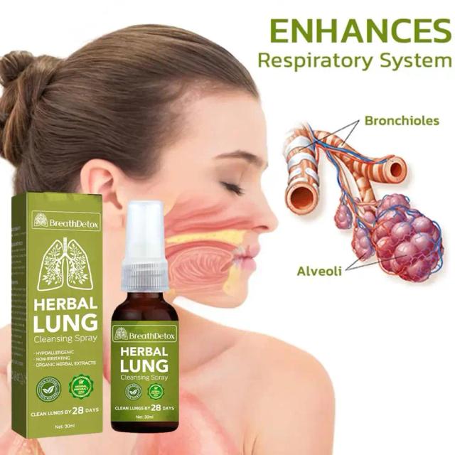 30ml Lung Herbal Cleanser Spray Smokers Clear Nasal Clear Mist Throat Congestion Dry Solution Anti Breath Relieves Spray Sn C1W2 on Productcaster.