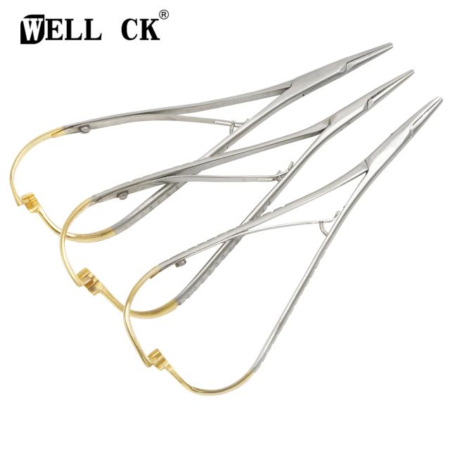 1pc WELLCK Dental Needle Holder Tweezers Orthodontic Instrument Dentistry Product Stainless Steel Mathieu Needle Holder on Productcaster.