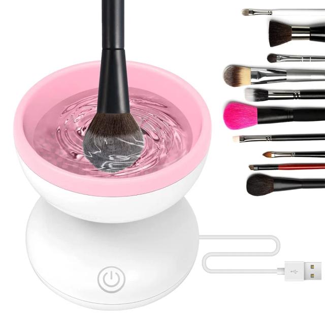 Women Eye Shadow Brush Cleaning Tool Portable Electric Makeup Brush Cleaner Machine with USB Charging Automatic Cosmetic Brush on Productcaster.