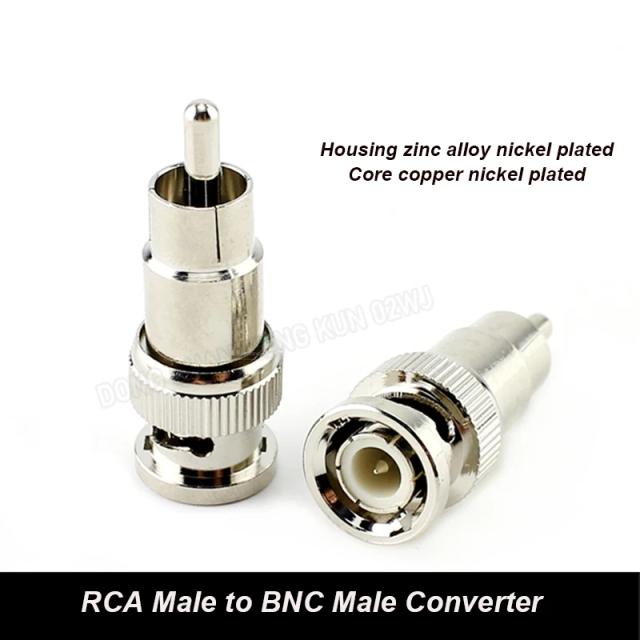 BNC/RCA Connector Adapter BNC Male To AV Male RCA Male BNC To AV Lotus Adapter Q9 Surveillance Video Adapter Heads on Productcaster.