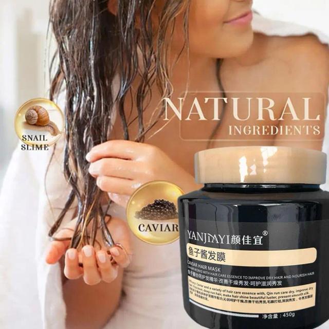 450g Caviar Moisturizing Evaporation-free Film Smoothing Repairs Hair Damage Restores Soft Hair Deeply Repairs Hair Conditioner on Productcaster.