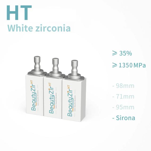 11.11 White Zirconia Denture base materials HT 5 Pieces Sirona Dental Zirconia Blocks High Strength on Productcaster.