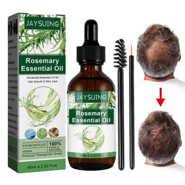 60ml Rosemary Hair Essential Oil Dry Hair Damage Hair Care Deep Conditioning Anti Hair Loss Essence Serum Repair Hair Scalp Care on Productcaster.