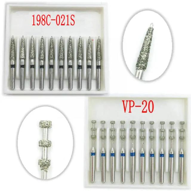 FG 1.6mm Shank Dental Diamond Burs Drill FG Dia-burs High Speed Handpiece Burs Dentist Tools 10pcs/box on Productcaster.