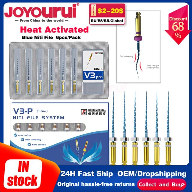 Dental Endo Root Files Root Canal 6pcs/pack 25mm S2 0420# Dental Files Root Canal Engine Use Rotary Heat Activated Canal Root on Productcaster.