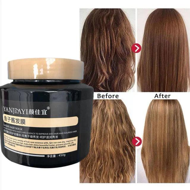 HUNMUI 500g caviar luxury moisturizing and evaporation-free hair and soft film hair repairs restores damage O9H8 on Productcaster.