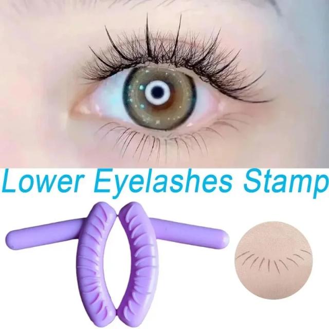 Natural Look False Eyelashes Stamp Diy Makeup Tool Simulation Mascara Sticker With Handle Easy To Put On on Productcaster.