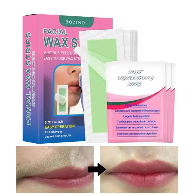 Facial Wax Strips 30Pcs Beeswax Face Hair Remover Hair Removal Waxing Products Long-lasting Face Hair Removal For Women on Productcaster.