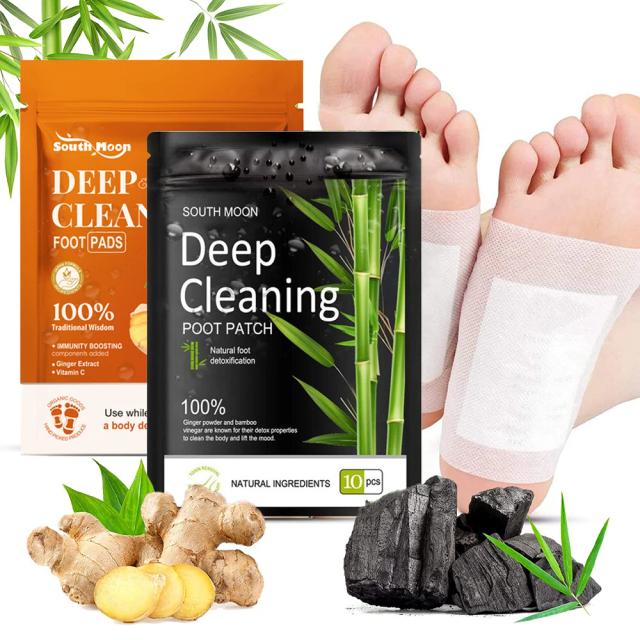 Natural Ginger Bamboo Detox Foot Patches Detoxification Body Toxins Cleansing Slimming Stress Relief Feet Pads Beauty Health on Productcaster.