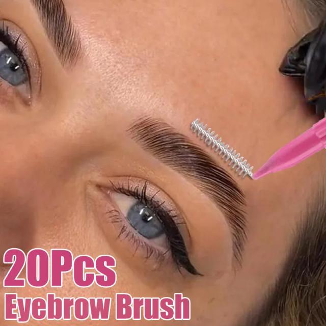 20 Pcs Mini Eyebrow Brush Disposable Brow Perm Brush Brow Lift Tool Eyelash Cromb For Lash Accessories Beauty Makeup Tools on Productcaster.