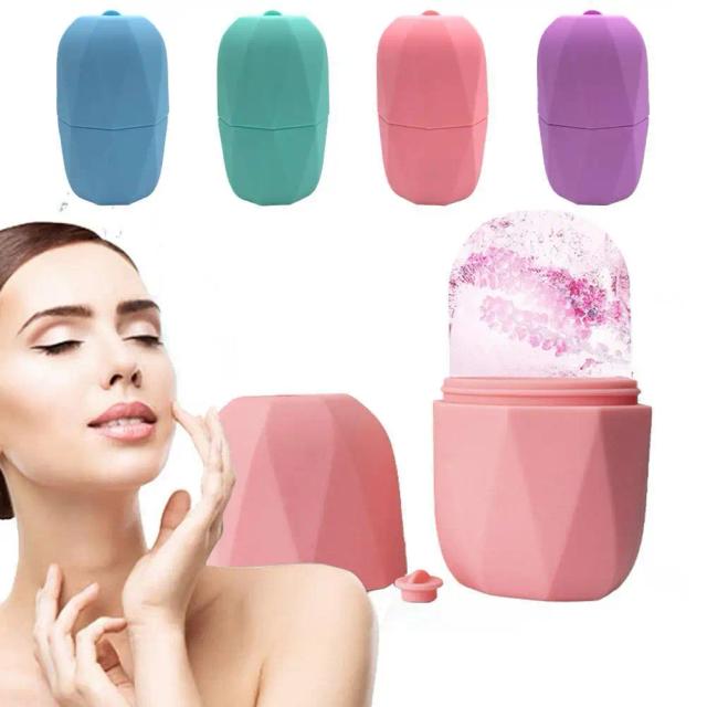 1pc Skin Care Beauty Lifting Contouring Tool Silicone Ice Cube Trays Ice Globe Ice Balls Face Massager Facial Roller on Productcaster.