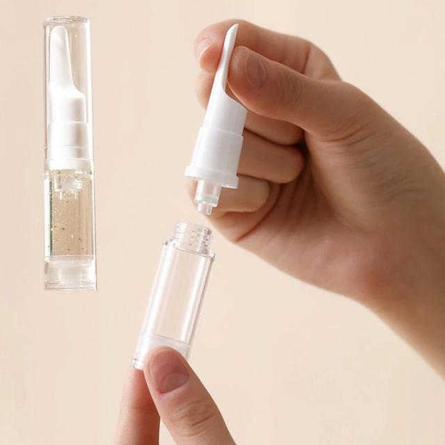 5ml Clear Airless Vacuum Pump Bottle Cosmetic Eye Cream Travel Size Dispenser Refillable Containers Shampoo Toiletries on Productcaster.