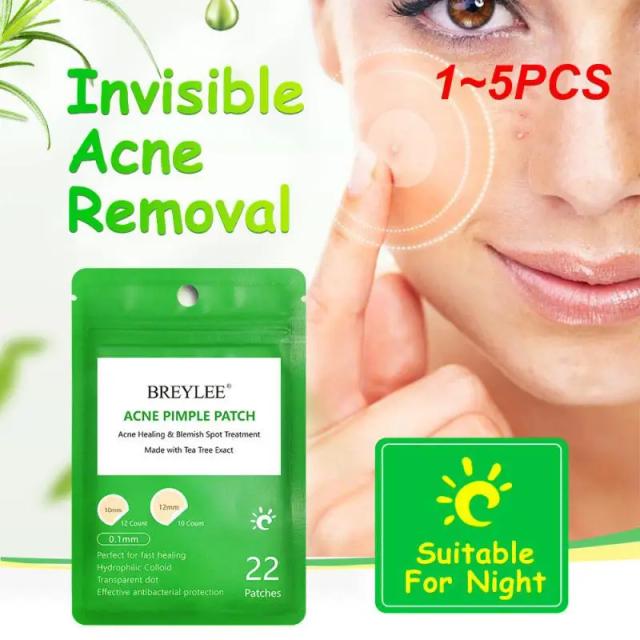 1~5PCS BREYLEE Acne Pimple Patch Acne Stickers Pimple Remover Tool Blemish Spot Skin Care Facial Mask Waterproof Face on Productcaster.