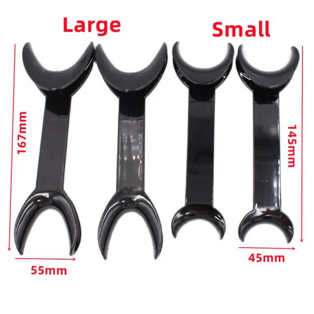 2PCS Dental Tool T-Shape Intraoral Cheek Lip Retractor Opener Double Head Orthodontic Teeth Mouth Opener Size Small+Large on Productcaster.