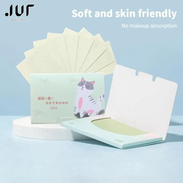 100Pcs/box Face Oil Blotting Paper Protable Matting Face Wipes Facial Cleanser Oil Control Oil-absorbing Face Cleaning Tools New on Productcaster.